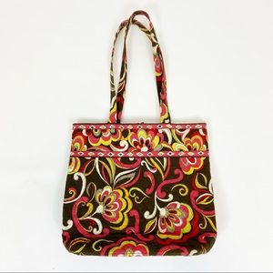 Vera Bradley Puccini Tote Bag Purse Double Strap Center Toggle Closure
